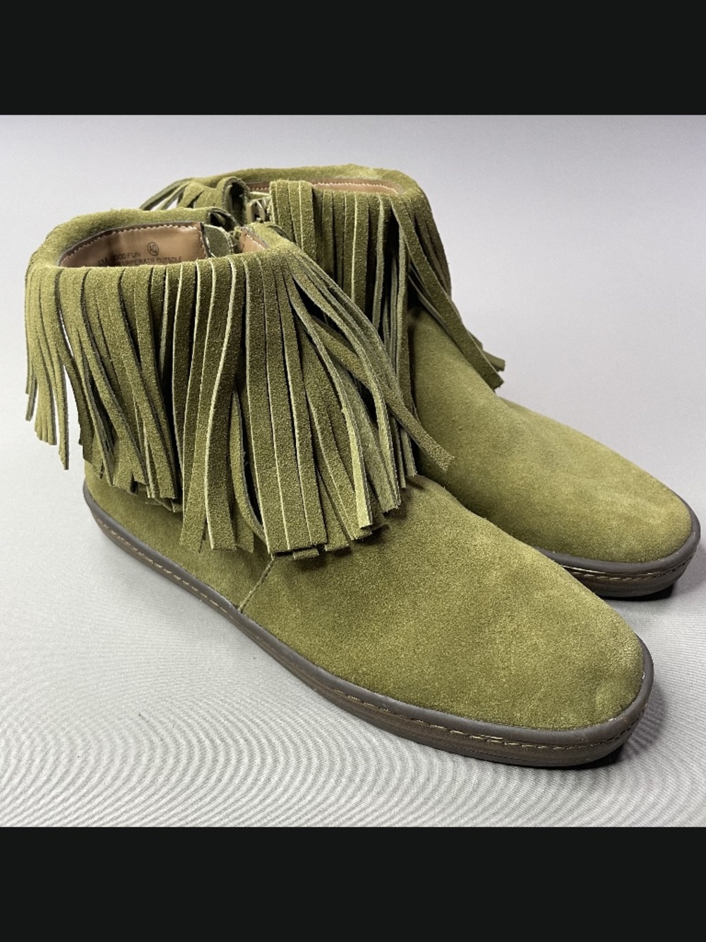 NEW Aerosoles Shoes Womens 6 green suede leather good fun moccasin boho indie